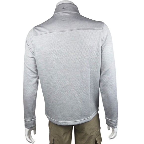 Greg Norman Mens Size Small Gray Heather Texture Full Zip Jacket - Picture 3 of 7